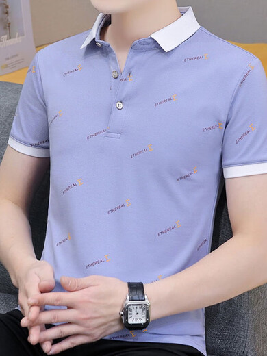 南极人男士短袖t恤翻领po.lo衫上衣服刺绣图标半截袖男装夏季休 683白色+679白色 M