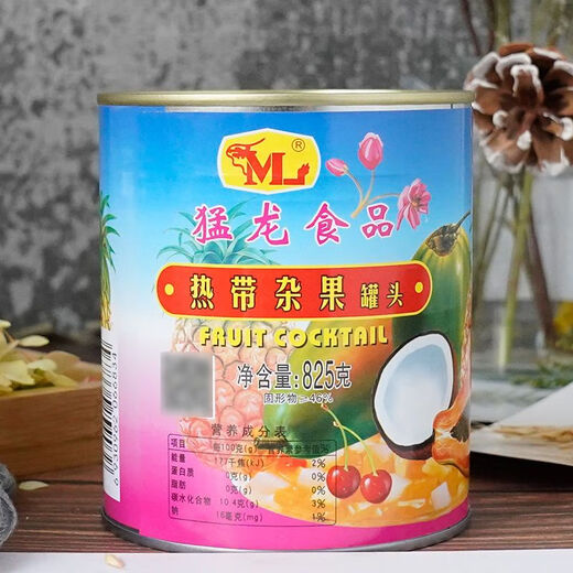 
Qiaozilang Internet celebrity Raptors canned fruits 825g fruit pizza baking mixed fruits canned fruits wholesale iron canned fruits 1 canned fruits
