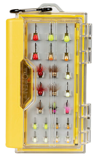 PLANO fishing tool box EDGE MICRO JIG three-layer storage box portable plastic fishing gear box gray yellow gray transparent micro