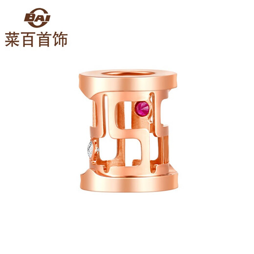 Cai Bai Jewelry Cai Bai Jewelry K Gold Transfer Beads 18K Gold 52025 Concentric Circle Pendant Bracelet Pricing KJ 18k Gold Beads + Red Magnetic Bracelet