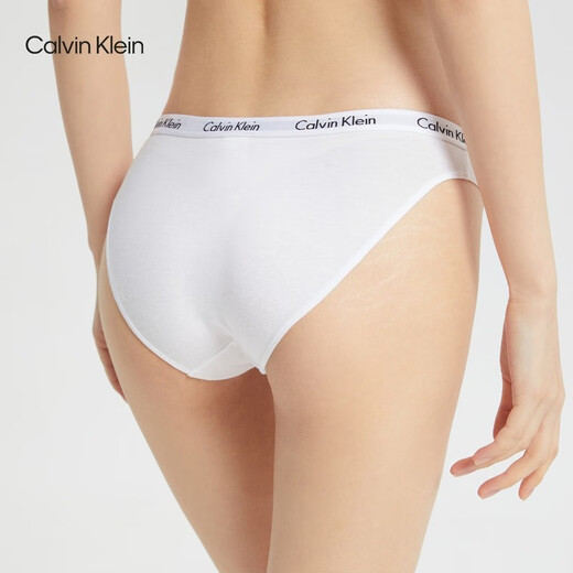 
Calvin Klein underwear women's loop jacquard waist ck comfortable cotton breathable sexy bikini briefs women D1618D 100-Moonlight white 1 strip XS