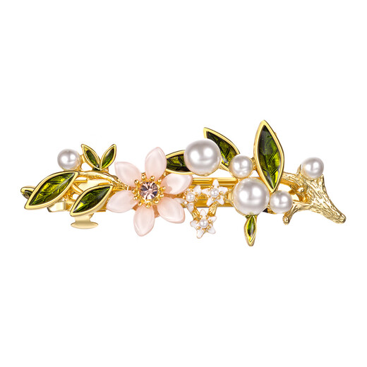 Cercoo Canghai Lilac Series Flower Elegant Updo Horizontal Clip Top Clip One-word Clip Half Hairpin Hairpin Hair Accessories Retro Women