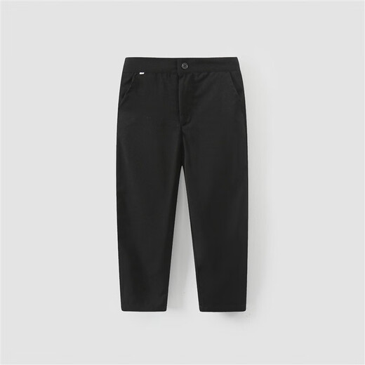 Hui beautiful children's black trousers, girls' trousers, boys' spring and autumn trousers, primary school students' performances, older children's school uniform trousers, casual trousers, trousers + suspenders 110cm