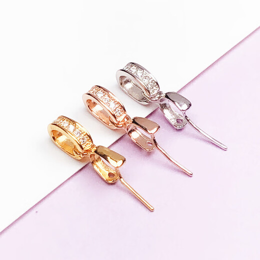 Fat Donglai's same style 18k gold necklace universal buckle gold pendant buckle head jade pendant peace buckle jade pendant large rose gold