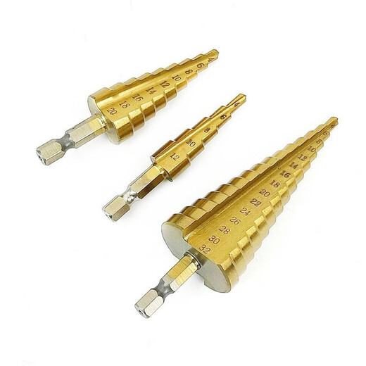 Hasdick hexagonal shank straight groove step drill pagoda drill step drill reaming drill bit GY-14 15 steps 4-32mm