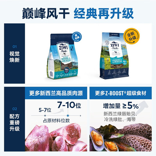 Ziyi Peak (ZIWI) Dog Food New Zealand Imported Pet Food Freeze-dried Dog Food Small and Large Dogs Adults and Puppies Universal Full-Price Dog Food Beef 2.5kg