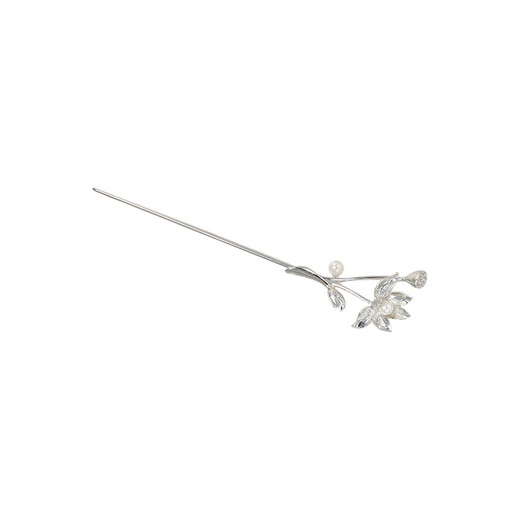 Mr. Ouyang's updo hairpin for women, ancient style hairpin, simple modern design, new Chinese lotus hairpin, silver lotus root