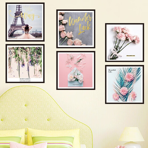 OUSHITU wall stickers self-adhesive ins photo frames wall decoration stickers beautiful living room bedroom wall layout stickers sofa background beautiful photo frames