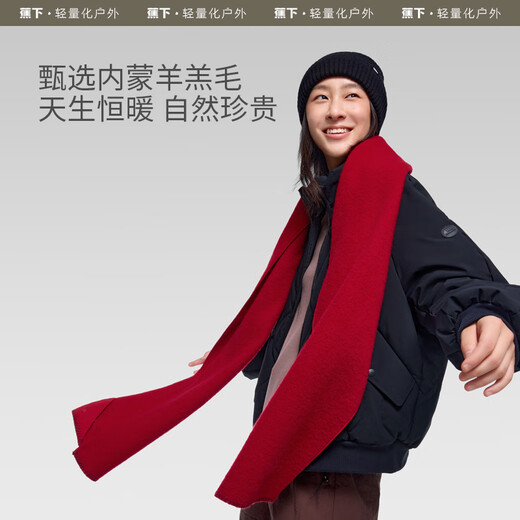 Beneunder scarf women's winter birthday New Year's Day gift women's scarf men's wool shawl skin-friendly warm gift box red