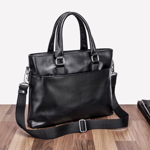 Cnoles Men's Bag Business Briefcase Men's Fashion Casual Handbag Shoulder Crossbody Computer Bag Travel Backpack Black