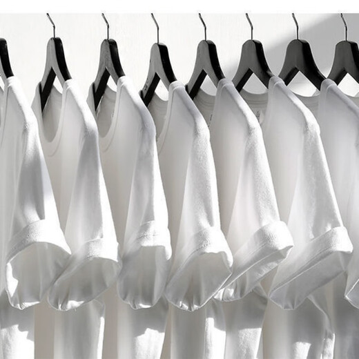 Zweitbüchernadel 300 g reines Baumwoll-Kurzarm-T-Shirt für Männer und Frauen, die dicke, unanlösende, lockere Fünf-Punkte-Ärmel White-300g Heavy-Gewicht S empfohlen 100-120jin empfohlen [Jin gleich 0,5 kg]