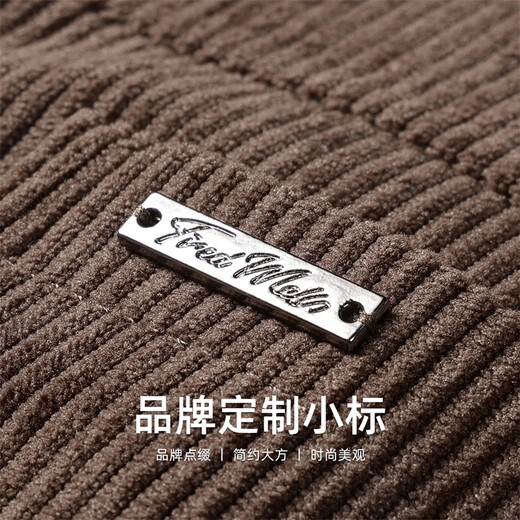 Mark Huafei Corduroy Premium Lapel Jacket Men's Autumn and Winter New Youth Trendy Plush Jacket Brown Brown 318 M (170)