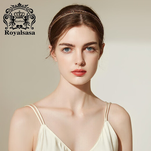 Royal sasa royal sasa lace hair hoop hair clip hair accessories headband Korean style female headwear retro temperament hair clip hair golden brown 509280