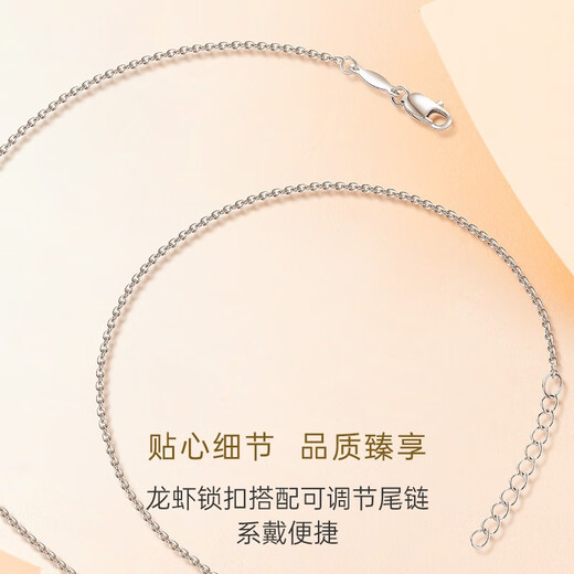 CRD Ke Laidi spot sparkling pt950 platinum necklace concentric lock platinum pendant clavicle chain for girlfriend 4.05g-42.5-45cm