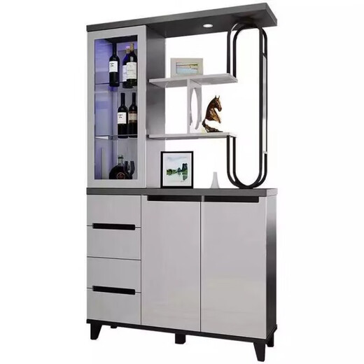 Guansi Screen Lagerregal Eingangsschrank Wohnzimmer Partitionschrank leichte Luxus doppelseitige einfache moderne Foyer Massivholz-Aufbewahrungsschrank 687 Modelle Lang 1,5 Meter