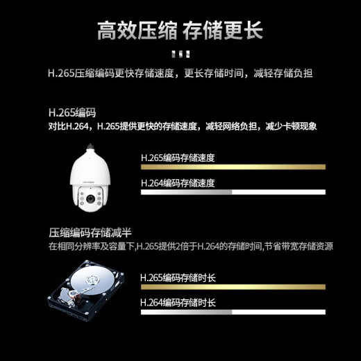 海康威视球机6英寸室外监控摄像头云台光学变焦监控器360度全景自动巡航 DS-2DC6223IW-DE【200万POE】 标配