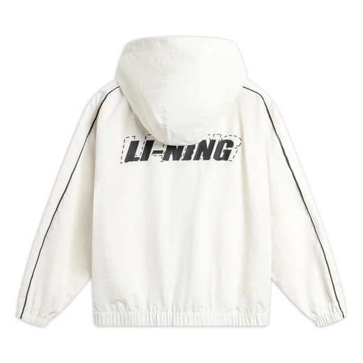 Li Ning Lotus Leaf Trench Coat Jacket Men and Women's Same Water-Repellent Sunscreen Clothes Summer Thin Outdoor Reflective Jacket Jacket White [Nylon UPF50+]AFDU695-2 M