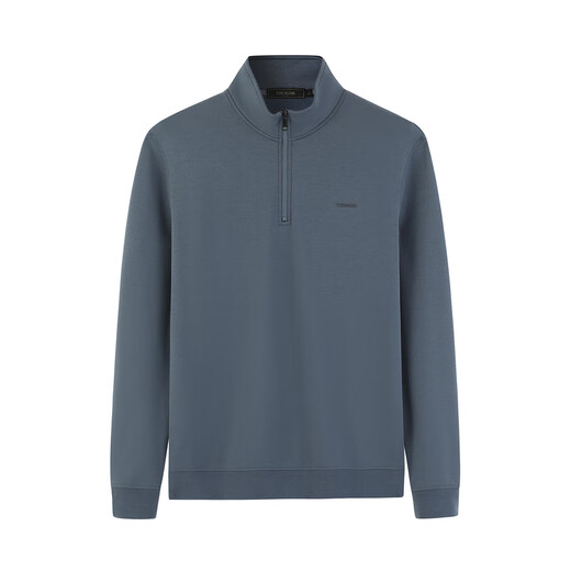 YOUNGOR knitted jacket men's half zipper half turtleneck knitted jacket volcanic rock thermal storage warmth and comfortable feel blue L