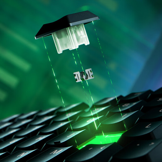 雷蛇（Razer）雨林狼蛛V3 轻机械游戏键盘 电竞游戏键盘 104键 带腕托 RGB背光灯效