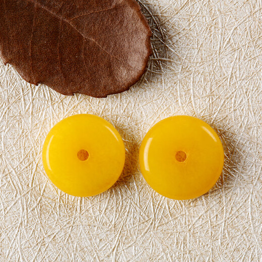 Beeswax separator, natural yellow chalcedony spacer, bracelet, Buddha bead color, small and large Vajra, star and moon, white jade bodhi text play set, yellow chalcedony separator, 10*3mm