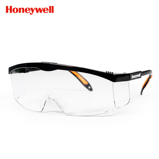 Honeywell Goggles 100110 Windproof and Dustproof Industrial Cutting Protective Glasses Anti-fog Black Transparent Lens S200A