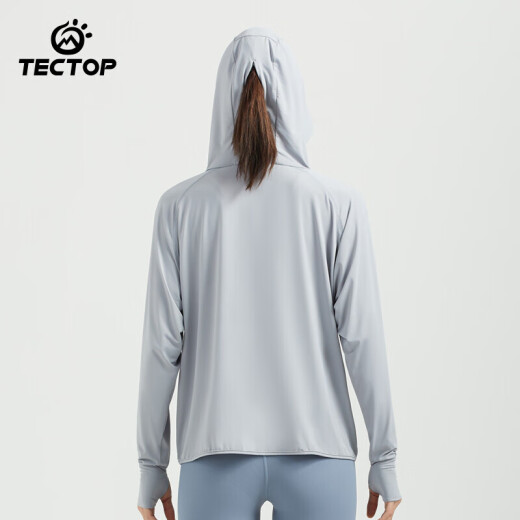 TECTOP sun protection clothing for women, anti-UV UPF200+ skin clothing for women, glacier gray 3XL