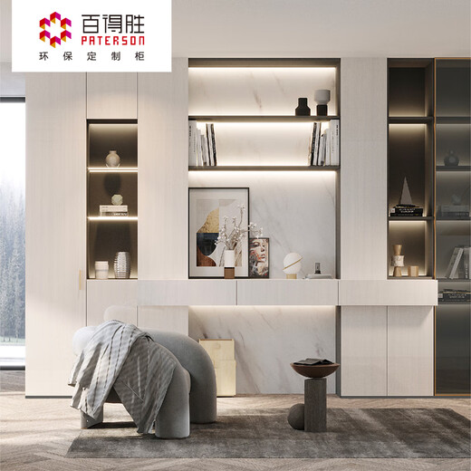 Bai De Sheng Whole House Customized Customized Wardrobe Modern Simple Solid Wood Swing Door Wardrobe Customized Light Luxurious Wardrobe Customized Bedroom Living Room Bedroom Space Customized Yuan/square meter (calculated based on projected area)
