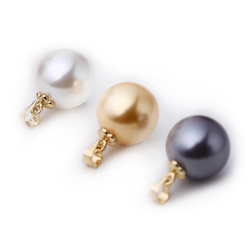 Jingjia Fat Donglai same style 18K gold pendant without chain pearl necklace buckle head plated with 18 gold single shell bead single bead for women white rose gold holder