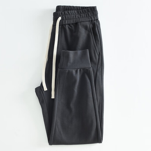 Kuraishi Kazuki 480G heavy combed cotton casual pants men's autumn and winter new loose leggings sweatpants men's sports long pants dark gray 31