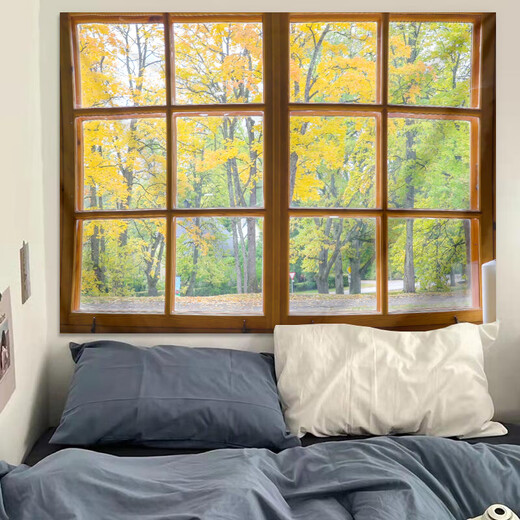 Stillleben außerhalb des Fensters gefälschte Fenster Kulissen Hintergrund Tuchs Nachtte Dekoration Hanging Stoffraum Hässlicher Wandteppich Schlafzimmer Wandbild 384 3884 [HD Velvet Tlote_Horizontal Style] 180 Höhe 230 Breite CM (+ Installationspaket Sternlampe)