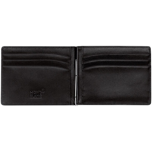 Montblanc (MONTBLANC) [Chinese Valentine's Day Gift] Men's Card Bag Leather Short Card Clip Card Bag 5525 6 Card Wallet