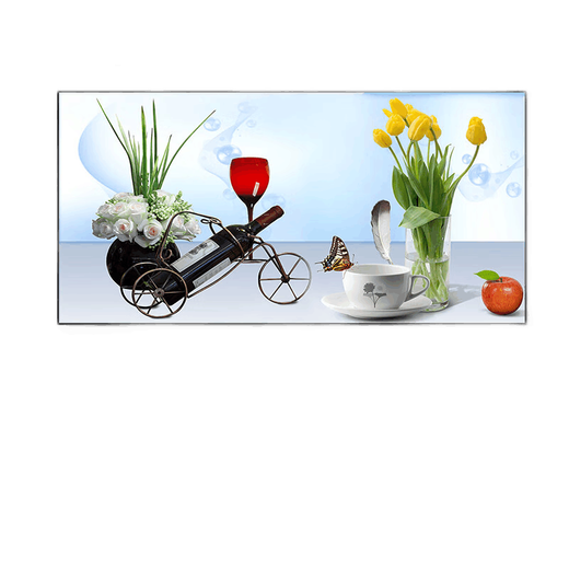 Pi Feng Modern Simple Restaurant Decorating Pintura comedor Mesa de comedor Fondo de pared Pintura colgante Luz de tesoro de lujo Mural Mural Restaurante impresa horizontal Pi Feng 1381 160*45 cm Film de cristal de 12 mm Edge