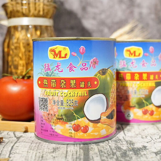 
Qiaozilang Internet celebrity Raptors canned fruits 825g fruit pizza baking mixed fruits canned fruits wholesale iron canned fruits 1 canned fruits
