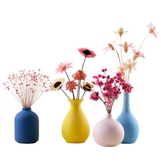 Aesthetic Hacker Dried Flower Bouquet Morandi Vase Nordic Dried Flower Decoration Table Ornaments Fresh Flower Arrangement Bedroom Forest Dried Flower Small Bouquet Complete Set with Bottle