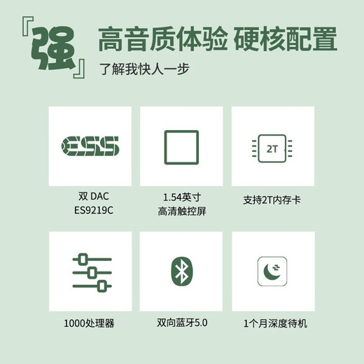 SHANLING M0Pro lossless music player mp3 walkman touch screen hifi fever student Bluetooth sports compact and portable M0pro Qianshancui