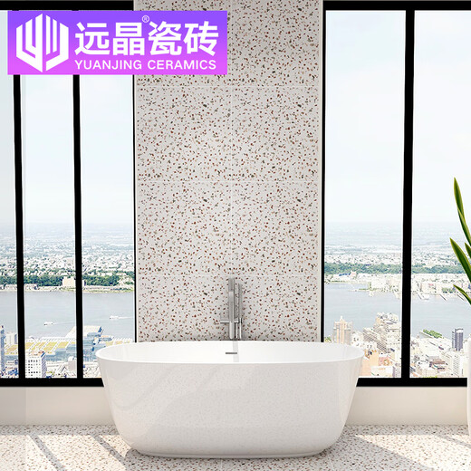 Yuanjing Nordische Farbe großer Partikel Terrazzo Antiquitäten 600x600 Wohnzimmertür Geschäfte Café -Laden Internet Celamic Fliesen D6636 600x600