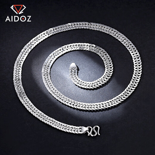 Aido Diamond PT950 platinum necklace for men, platinum centipede chain, thick, flat, domineering boss chain, deposit, hanging customization, other Specifications, contact customer service