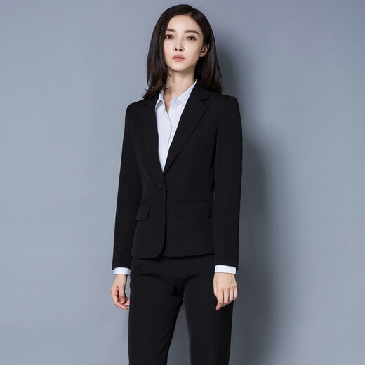 
Avian, spring and autumn professional suit jacket, women's slim-fit college student interview formal work clothes top, single piece 683, black-support single piece XL (recommended 110-120Jin [Jin equals 0.5 kg])