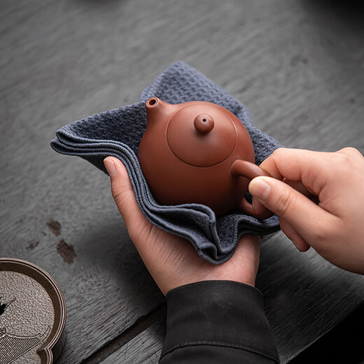 Su's Ceramics sky blue polycotton tea towel absorbent tea tablecloth tea ceremony tea mat Zen dry brew teapot mat