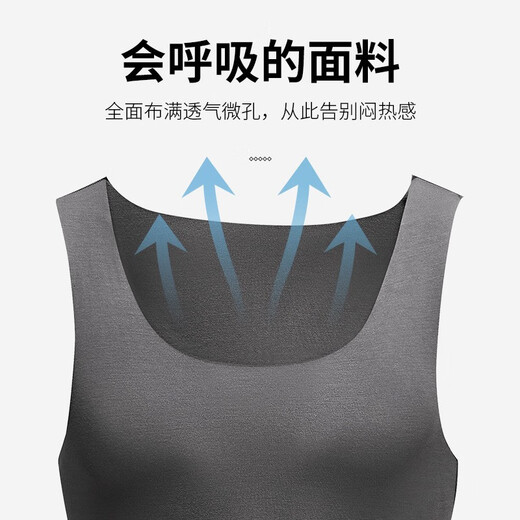 Clarkarida Kahn men's vest boys summer markless base shirt modal ice silk white hull sports fitness 2 packs white + white XL 130-160Jin [Jin equals 0.5 kg]