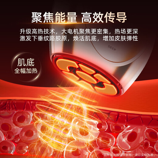 VLVEE Collagen Facial Lifting and Firming Artifact Facial Massage Beauty Instrument Red and Blue Light Skin Rejuvenation and Brightening Birthday Gift for Girls Practical for Girlfriend Champagne Gold PLUS Edition Plus Luxurious Gift