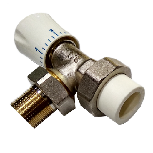 Xinfei radiator copper-aluminum composite steel bathroom basket heating valve pure copper 6-point control valve angle valve 25mm diameter