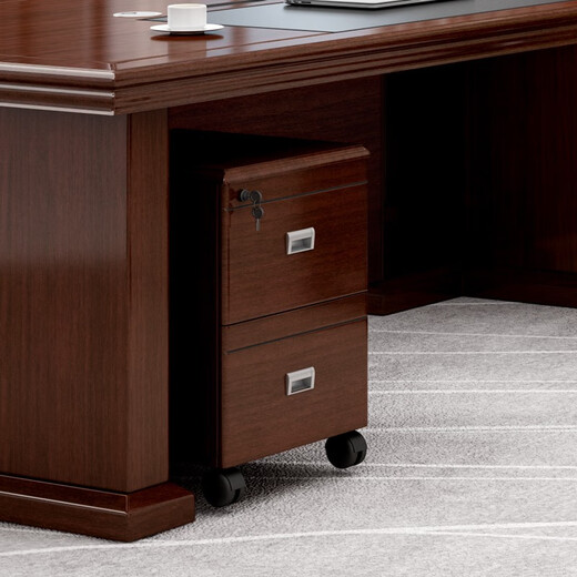 KESENGE office boss desk president desk simple modern boss desk new Chinese style desk supervisor desk office desk and chair combination 2.2 meters table + double side cabinets