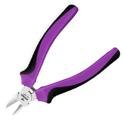 
TOPFORZA imported vise, point-nosed pliers, oblique nose pliers, oblique mouth pliers, two-color handle electrician pliers, wire pliers, chromium vanadium steel hardened 6-inch EC-9207 oblique mouth pliers