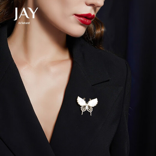Jay shell butterfly brooch women's design pin brooch birthday gift for elders mother and mother-in-law