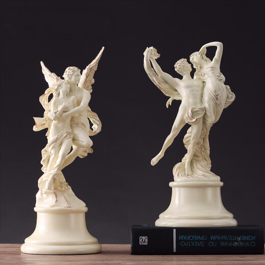 Wantang Greek mythology ornaments angel dancer characters creative ornaments wine cabinet study room American and European decorative sculpture crafts beige A type