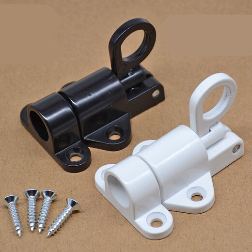 IGIFTFIRE thickened aluminum alloy automatic latch lock sliding door surface-mounted aircraft latch lock door bolt spring door and window self-closing lock buckle silver