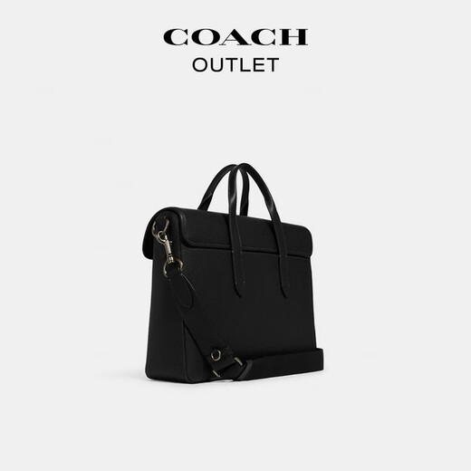 COACH Exclusive Direct Drop Outlet Men's Bag SULLIVAN Document Briefcase Computer Shoulder Bag Business Black