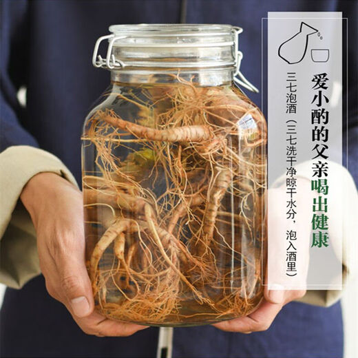 Notoginseng de panax frais Sélection du Yunnan Wenshan Panax notoginseng avec des racines Champs Freshs Wine Schec 250g 500g [Cinq ans Sélection de panax frais notoginseng] 4 Total 500g