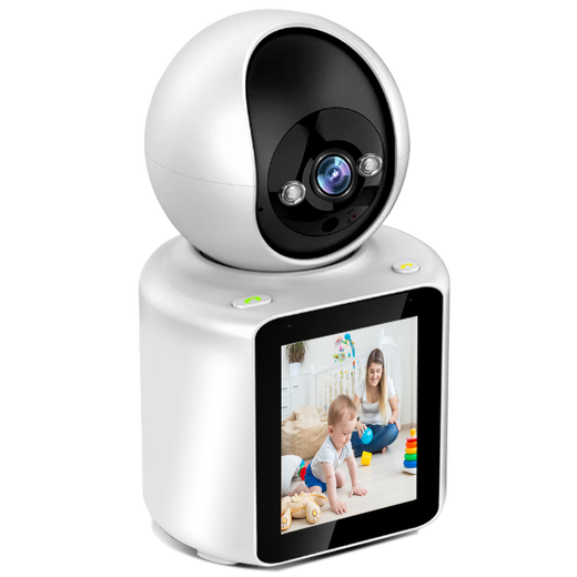 Coning Video Camera de llamadas de dos vías Teléfono móvil Diálogo remoto Monitor de interior de Inicio 360 grados Sin ángulo muerto con rotación de visión nocturna alta definición